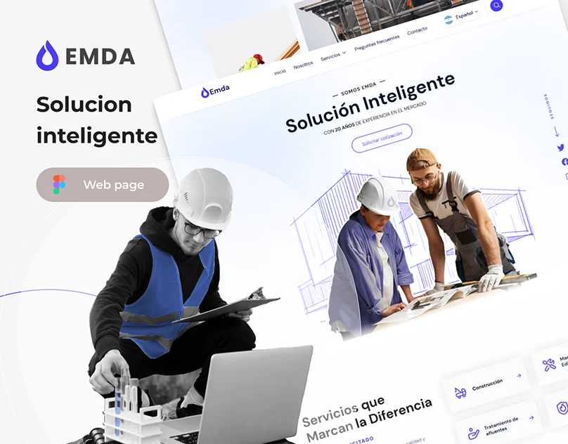 Vista del proyecto Web page Emda/Solucion inteligente